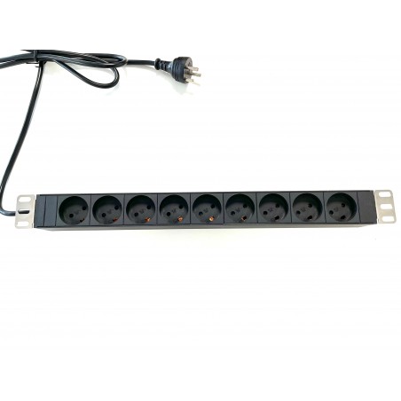 Powerpanel 9 udtag DK, 19"