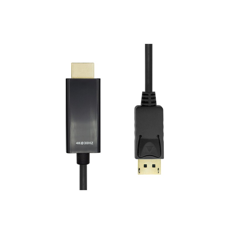 DisplayPort - HDMI kabel, sort