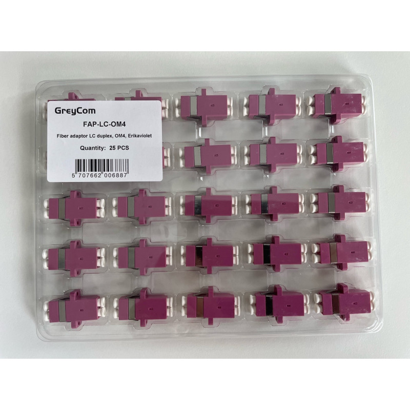 Multimode OM4, LC/UPC mellemled, duplex, 25 pack