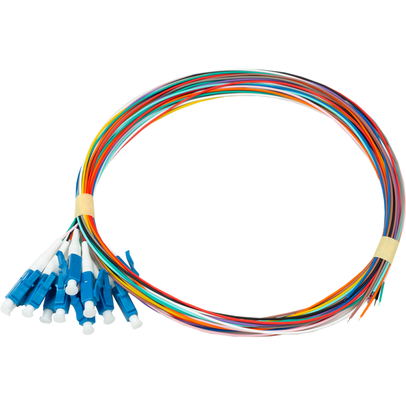 Pigtail kit singlemode LC/UPC , 12 stk/farver