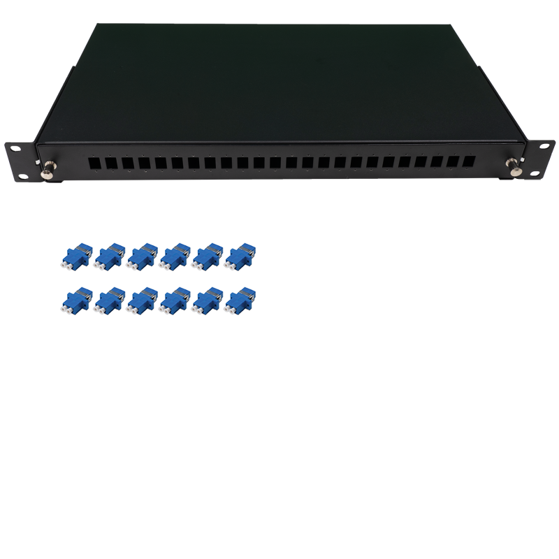 Fiber patchpanel 24 port kit (12x LC adaptor)