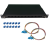 Fiber patchpanel 24 port kit (12x LC adaptor, 24 pigtails)