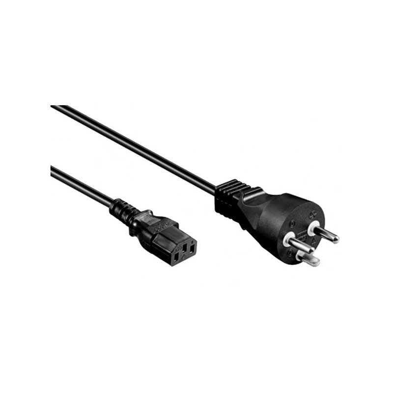 1,80 Meter Dansk Powerkabel, C13, sort