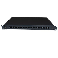 Fiber patchpanel 24 port kit (24x LC adaptor, 48 pigtails)
