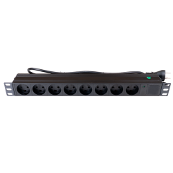 Powerpanel 8 udtag DK, 19"