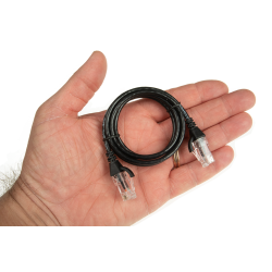 QFLEX 0,5 meter Netværkskabel kategori 6, Sort