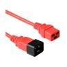 Strømkabel C19/ C20 med jord, RØD