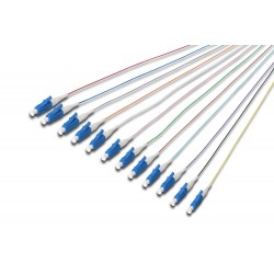 Pigtail kit singlemode LC/UPC , 12 stk/farver