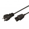 EDB Powerkabel - C15, Sort